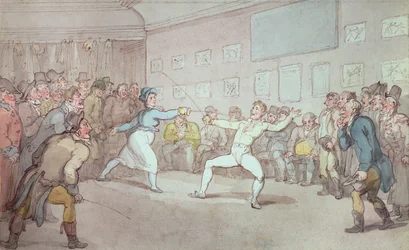 A Fencing Duel, probably depicting The Chevalier d